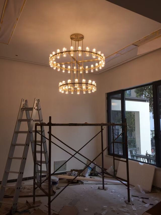 Arcachon 2 Tierd Round Chandelier 60"