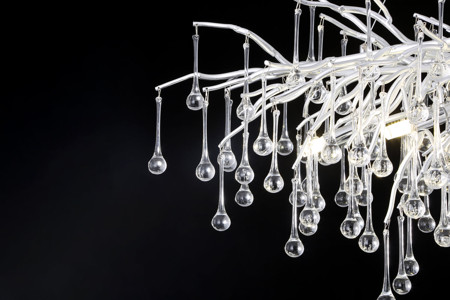 Tree Crystal Chandelier,Silver 23.62" D