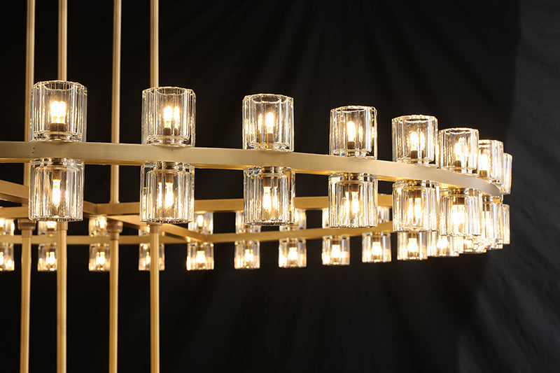 Arcachon 2 Tierd Round Chandelier 60"
