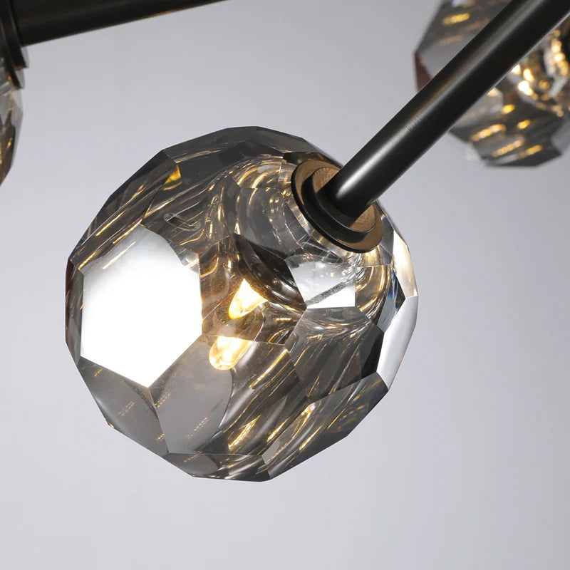Belle Round Chandelier Clear and Smoke 24'' 36'' 48'' 60'' 72''