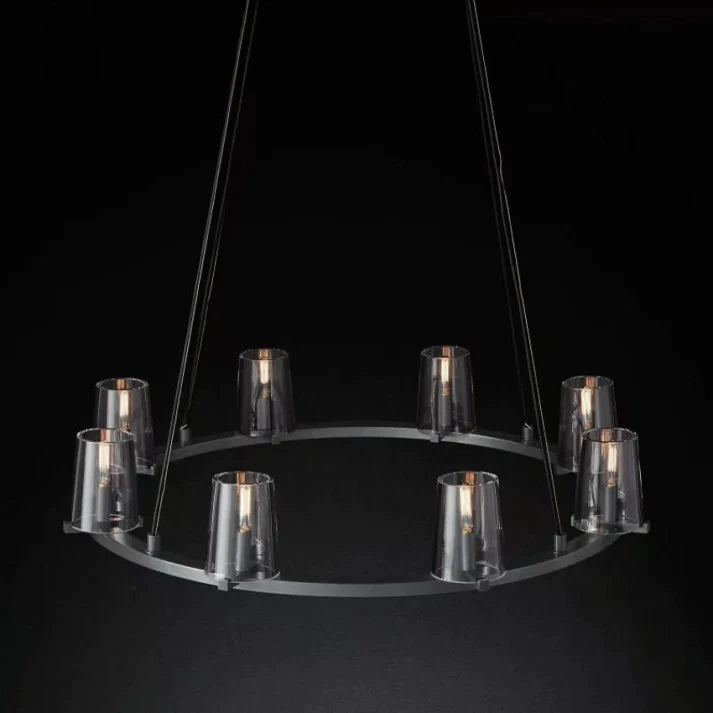 Kuseay Glass Round Chandelier 36"