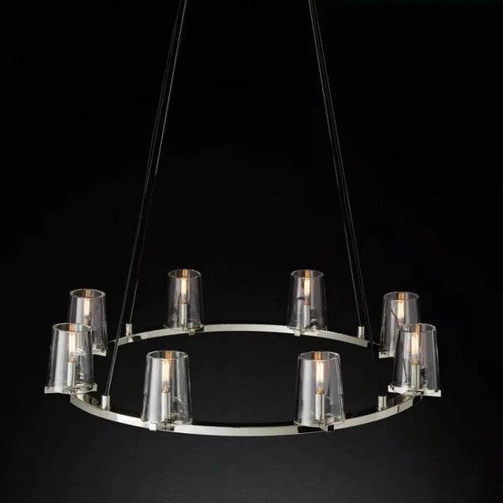 Kuseay Glass Round Chandelier 36"