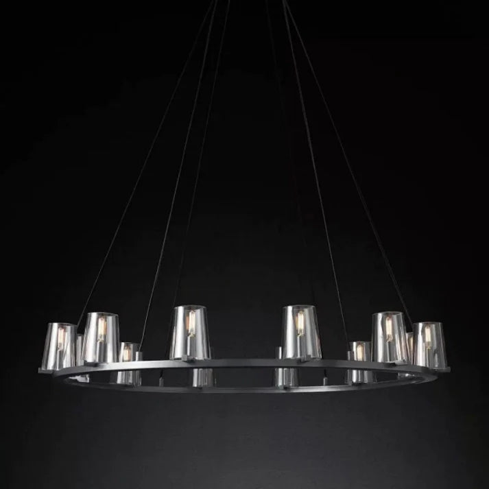 Kuseay Glass Round Chandelier 48"