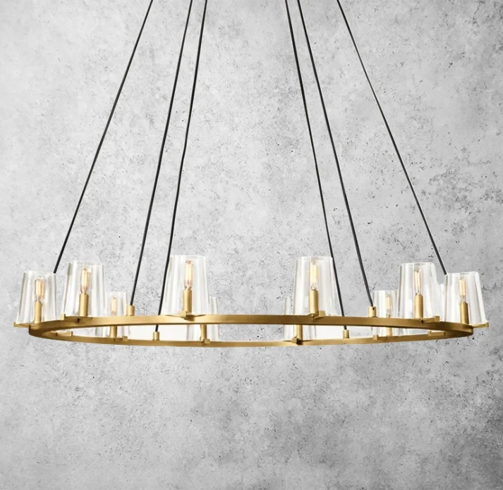 Kuseay Glass Round Chandelier 48"
