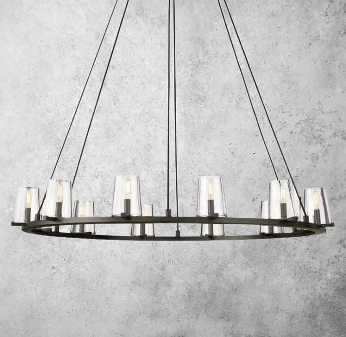 Kuseay Glass Round Chandelier 48"
