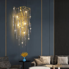 Ice Strip Crystal Branch Wall Sconce