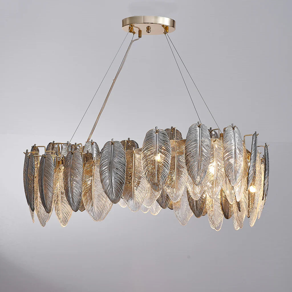Llona Contemporary 8-Light Plume Chandelier