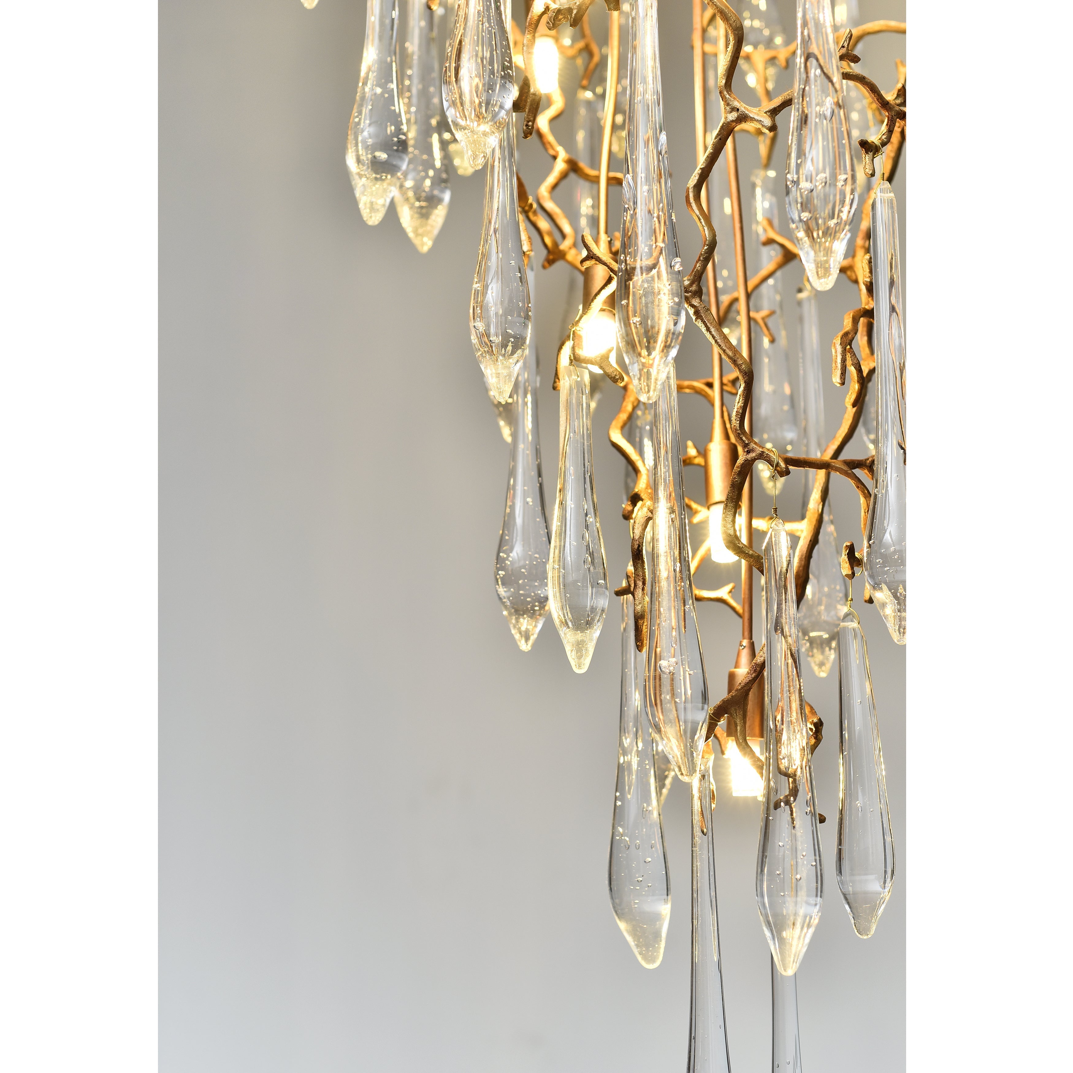Lio Round Foyer Branch Teardrop Chandelier