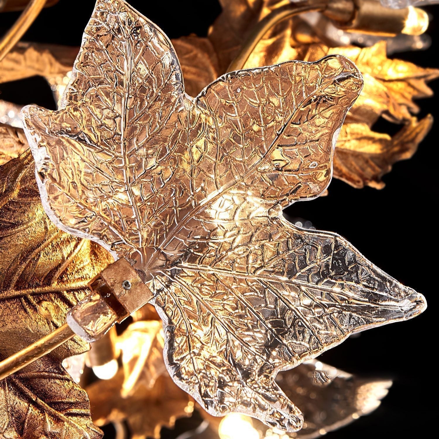 Flora Leaf Branch Brass Chandelier