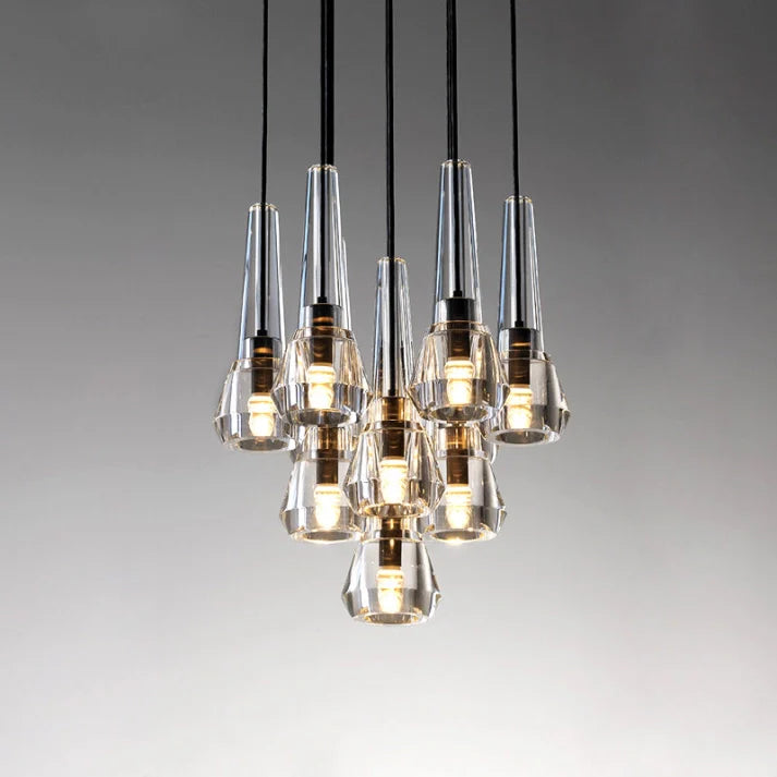 Modernity Cone Crystal Pendant Chandelier