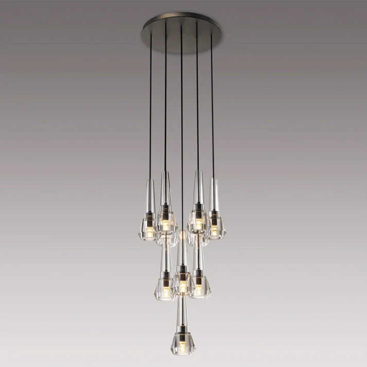 Modernity Cone Crystal Pendant Chandelier