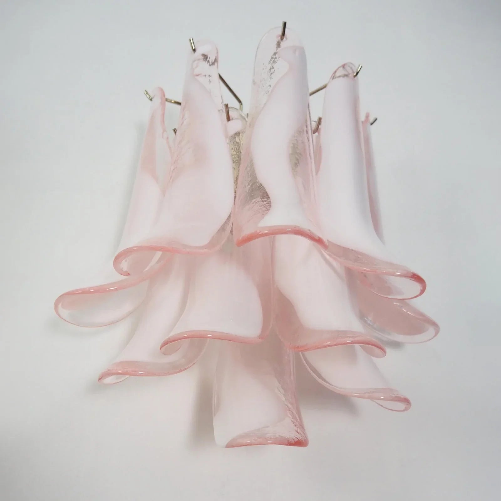 Vintage Murano Pink Wall Lights 13.8"