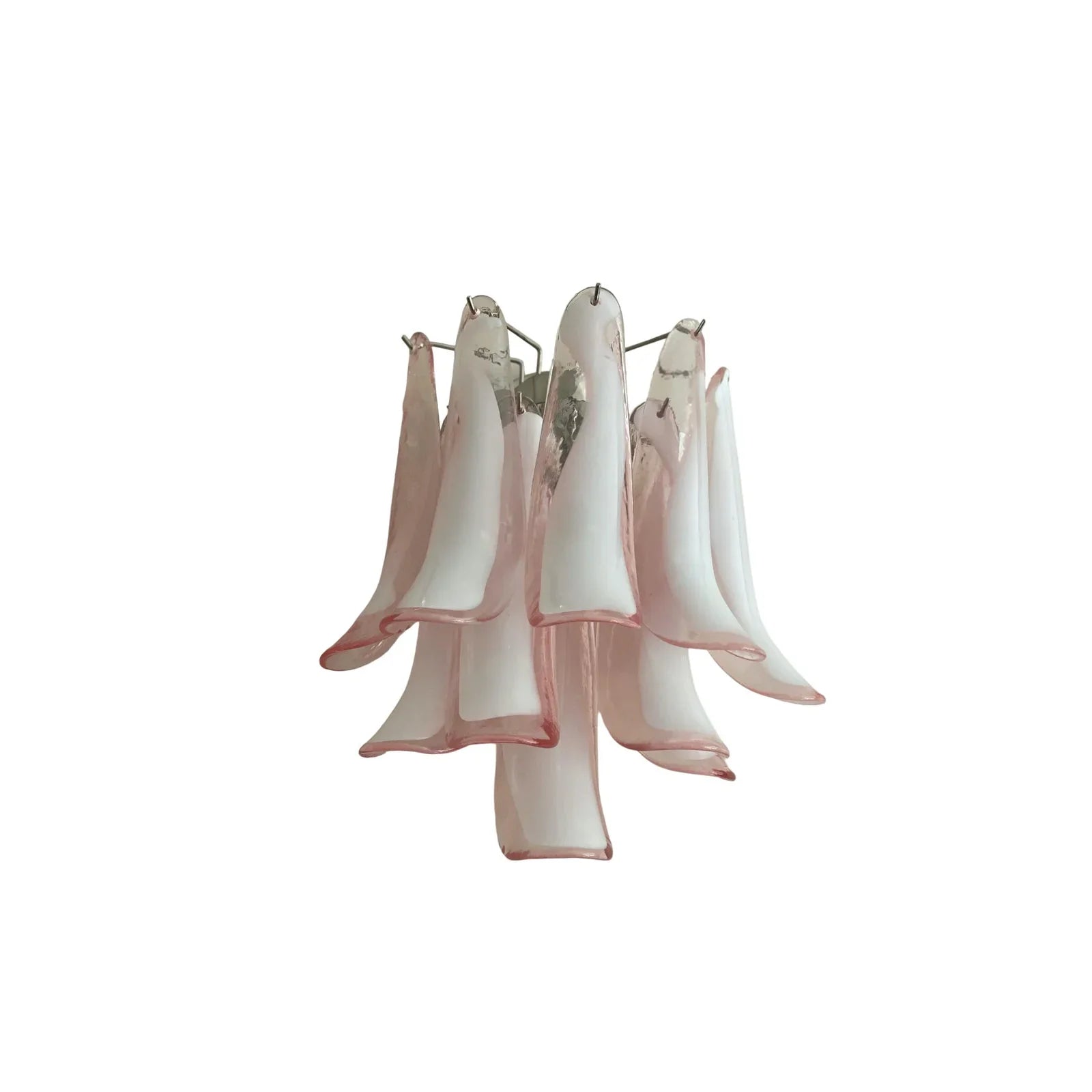 Vintage Murano Pink Wall Lights 13.8"