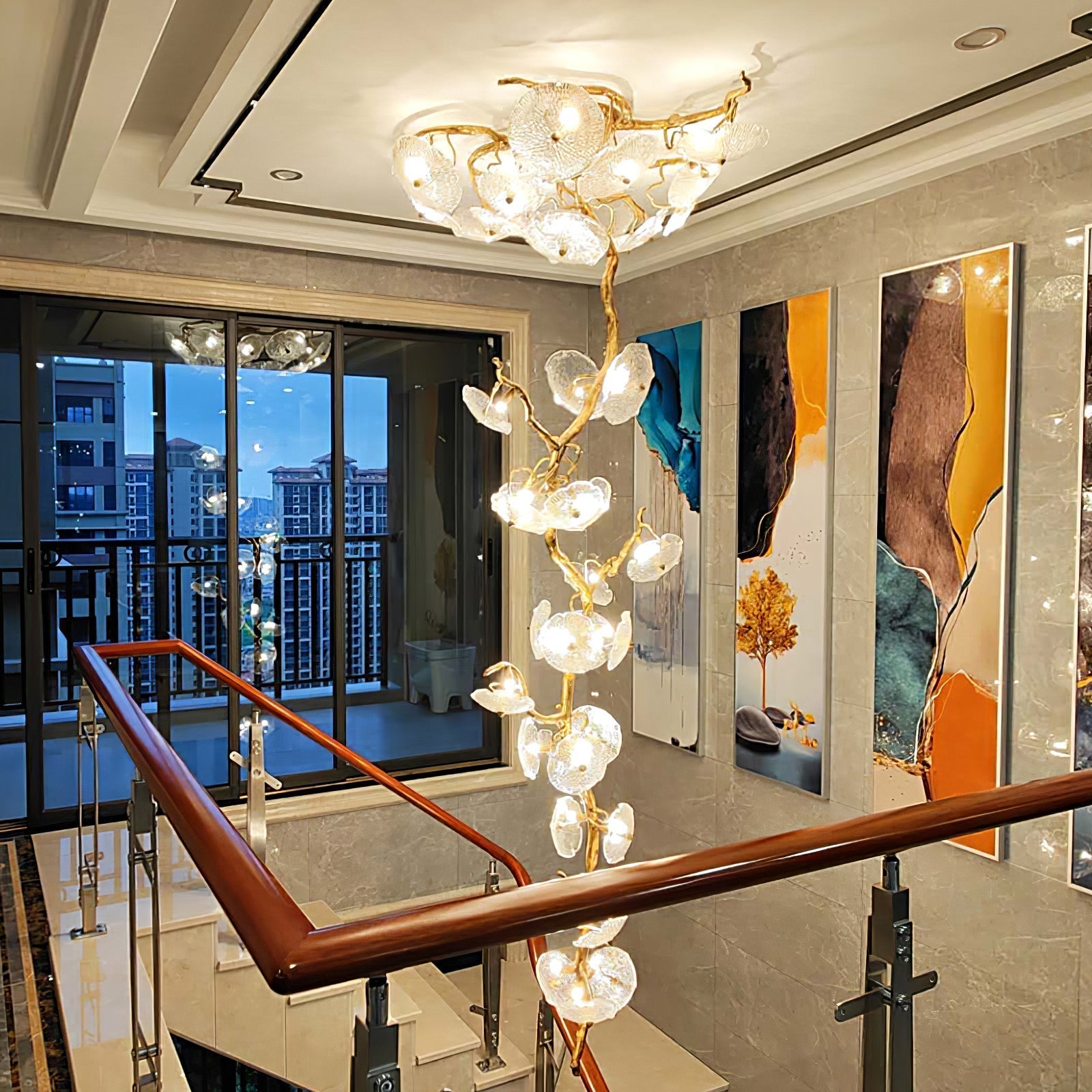 Nenufar Bonsai Chandelier 25.6" 31.5"