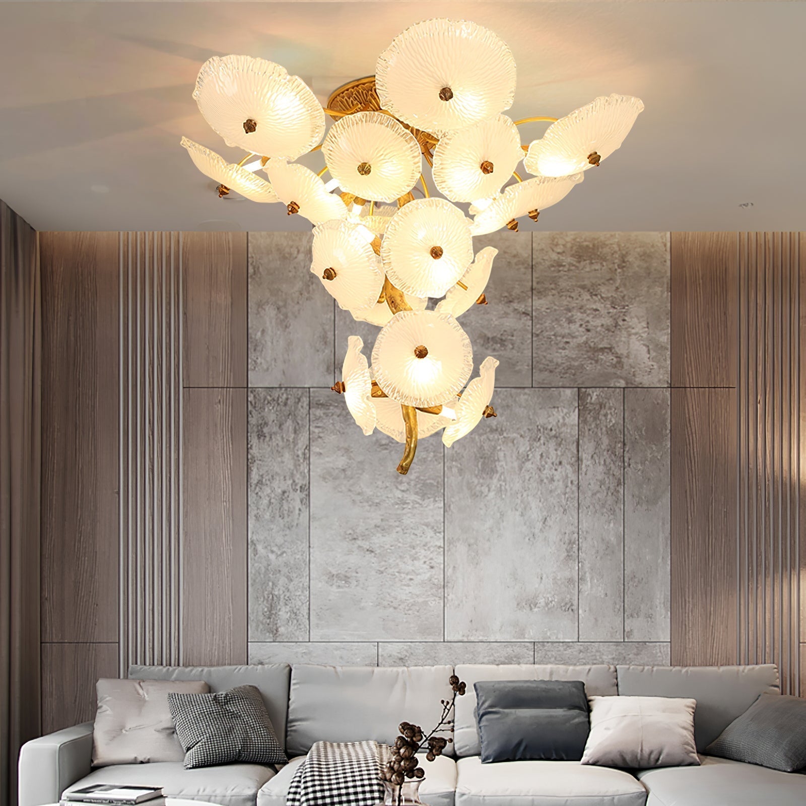 Nenufar Water Lily Chandelier 23.6" 31.5"#size_Dia 31.5″(80cm) x H 29.5″(75cm)