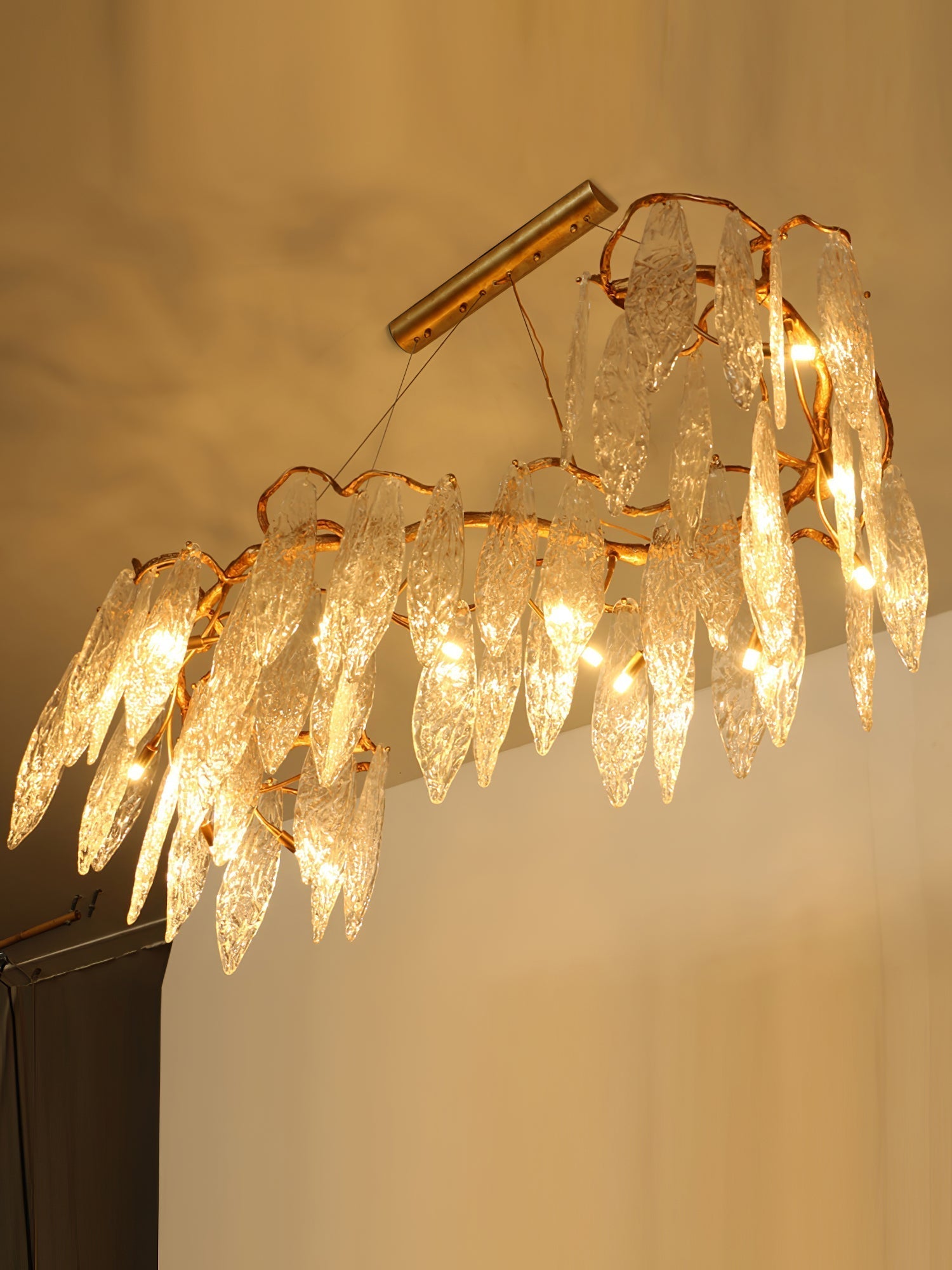 Kyle Niagara Brass Crystal Chandelier 59"L