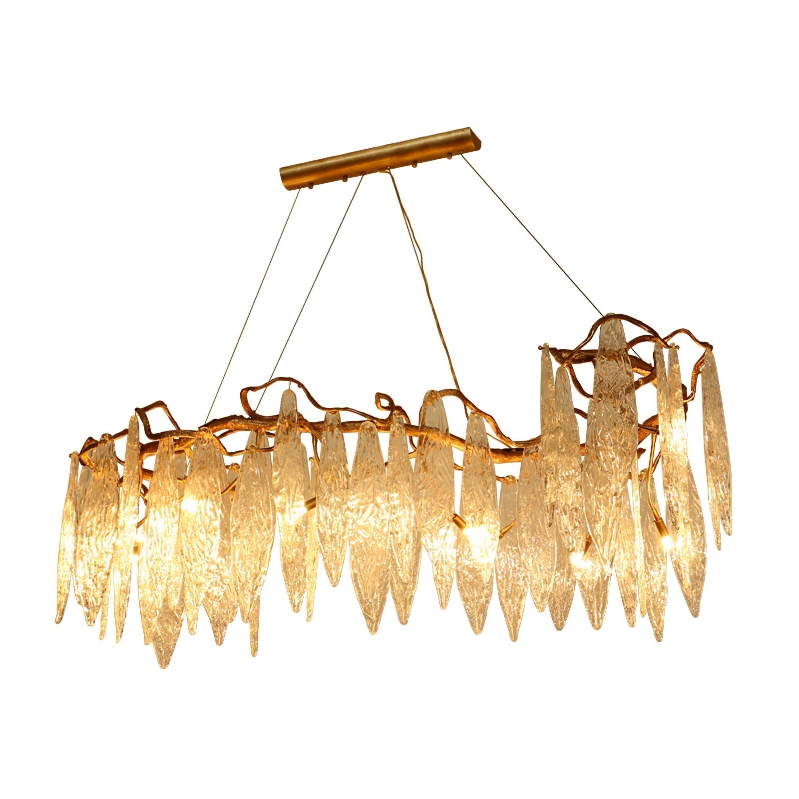 Kyle Niagara Brass Crystal Chandelier 59"L
