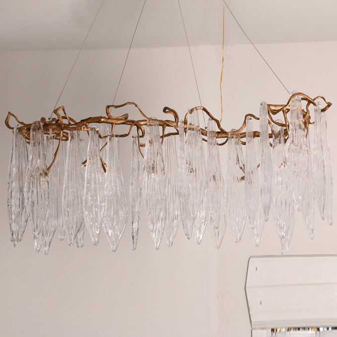 Kyle Niagara Brass Crystal Chandelier 59"L