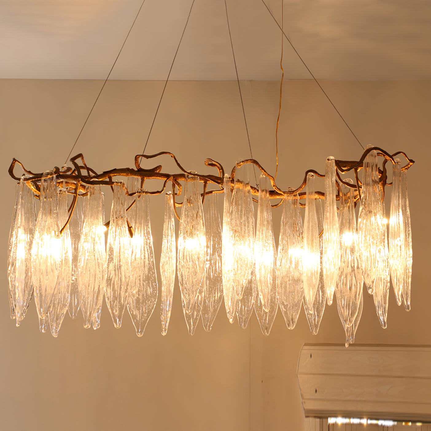 Kyle Niagara Brass Crystal Chandelier 59"L