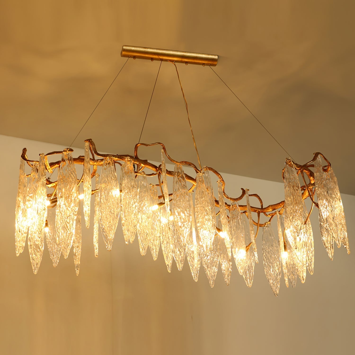 Kyle Niagara Brass Crystal Chandelier 59"L