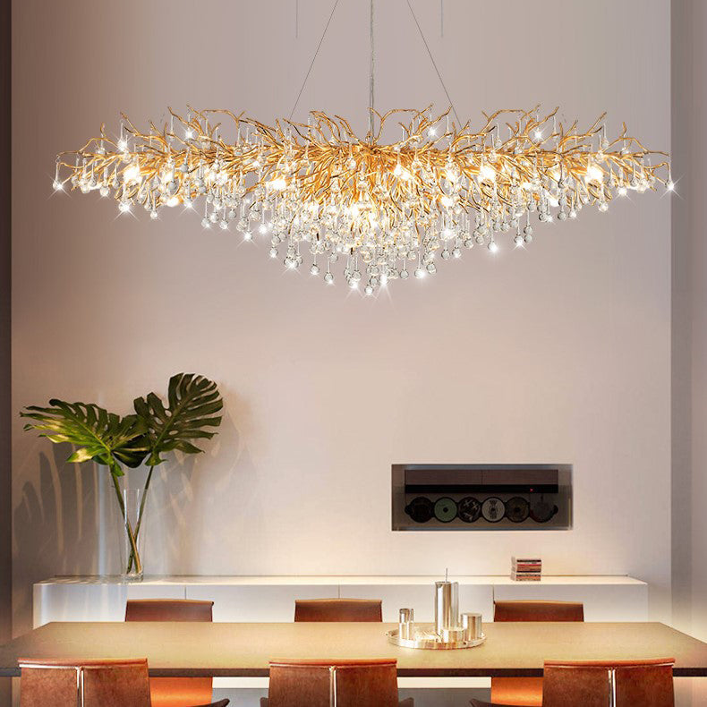 Simsia Ooze Drop-Shaped Crystal Chandelier 47" 63" 71"L