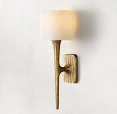 Leonard Dendritic Forged  Shaded Sconce