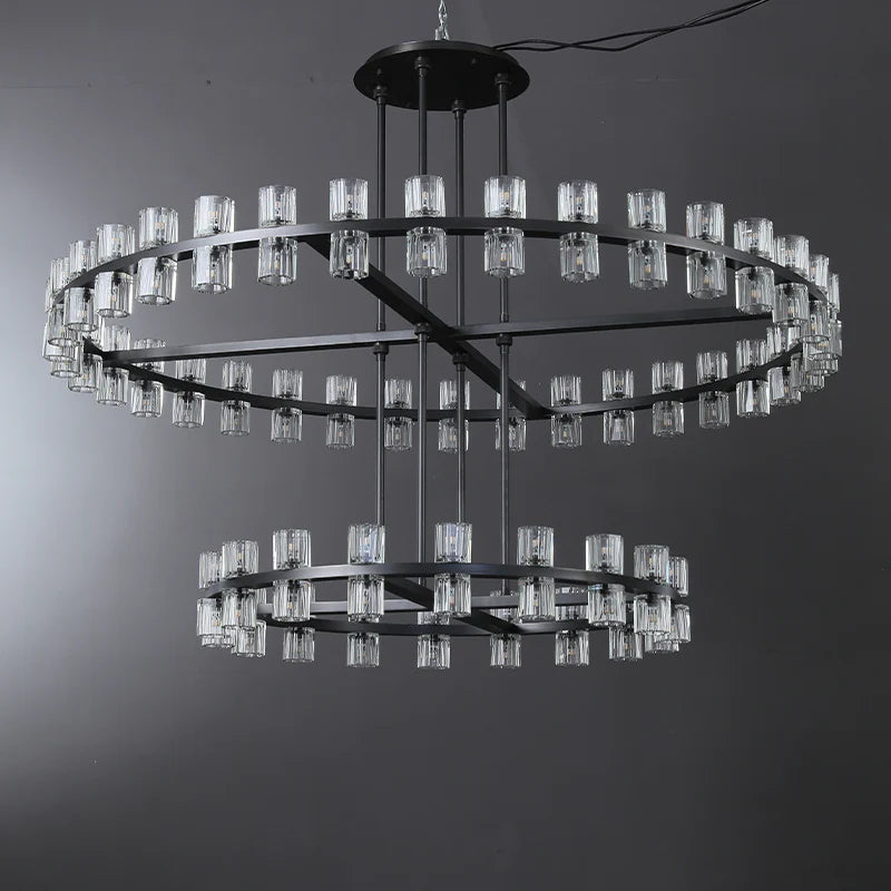 Arcachon 2 Tierd Round Chandelier 60"