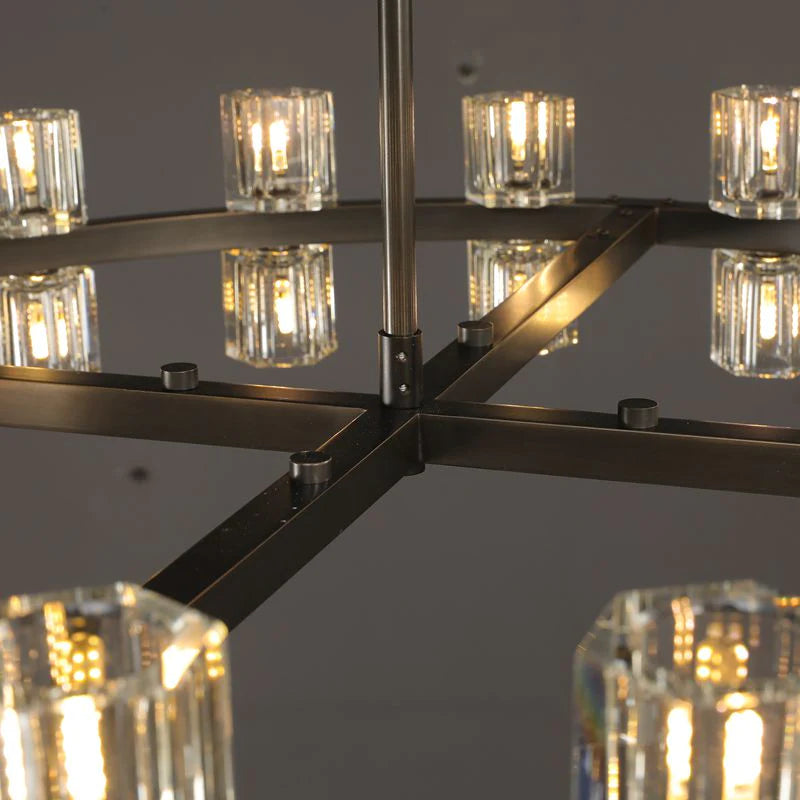 Arcachon 2 Tierd Round Chandelier 60"