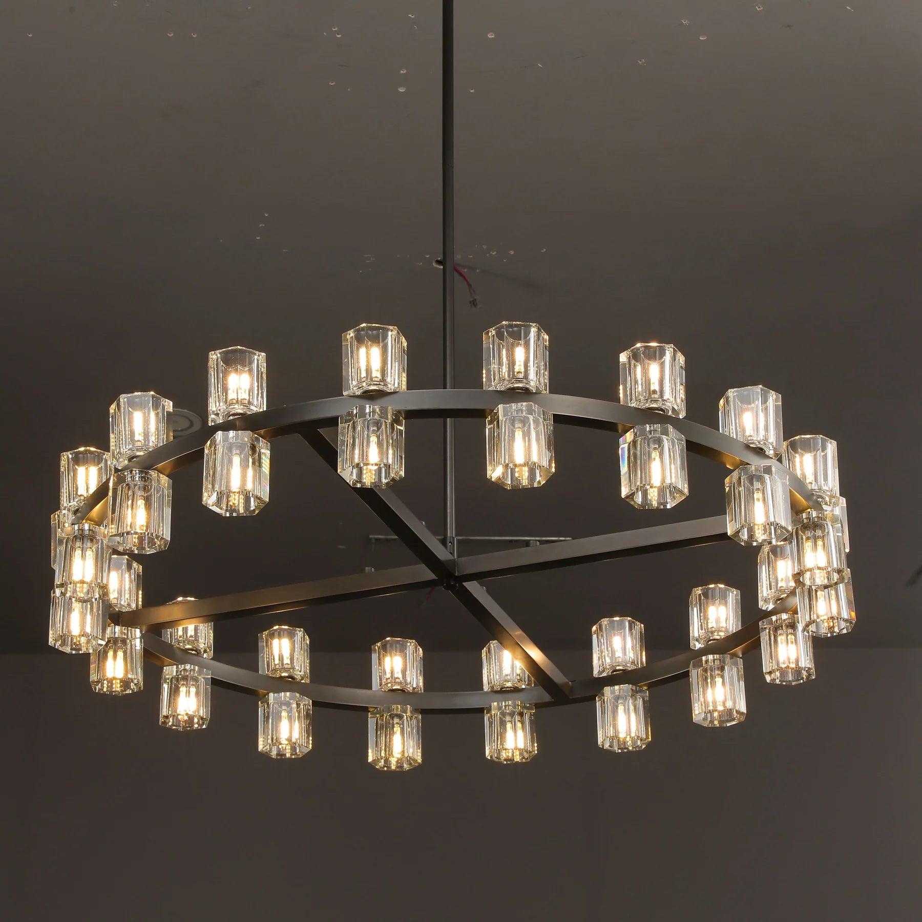 Arcachon 2 Tierd Round Chandelier 60"