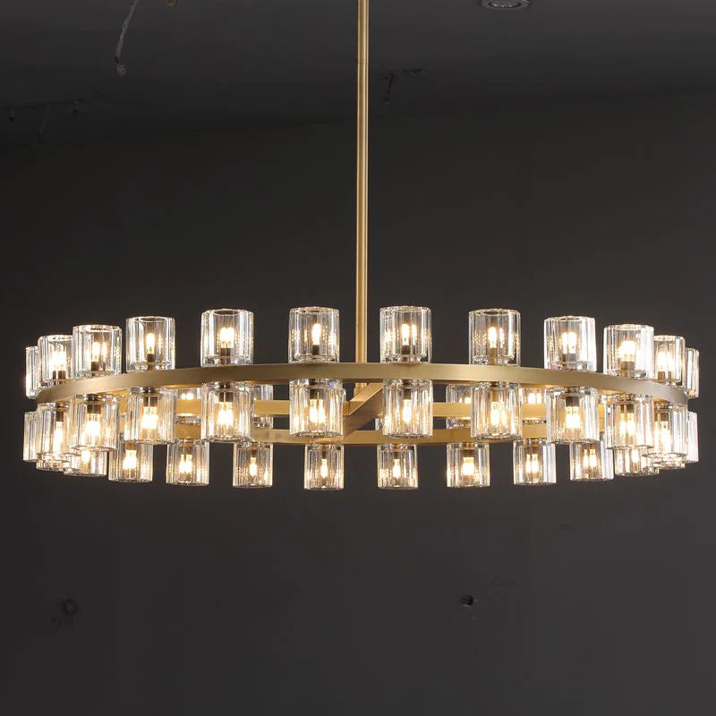Arcachon 2 Tierd Round Chandelier 60"