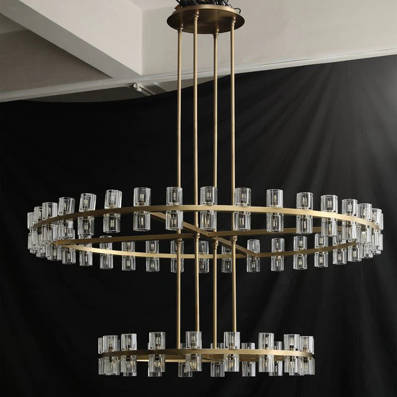 Arcachon 2 Tierd Round Chandelier 60"