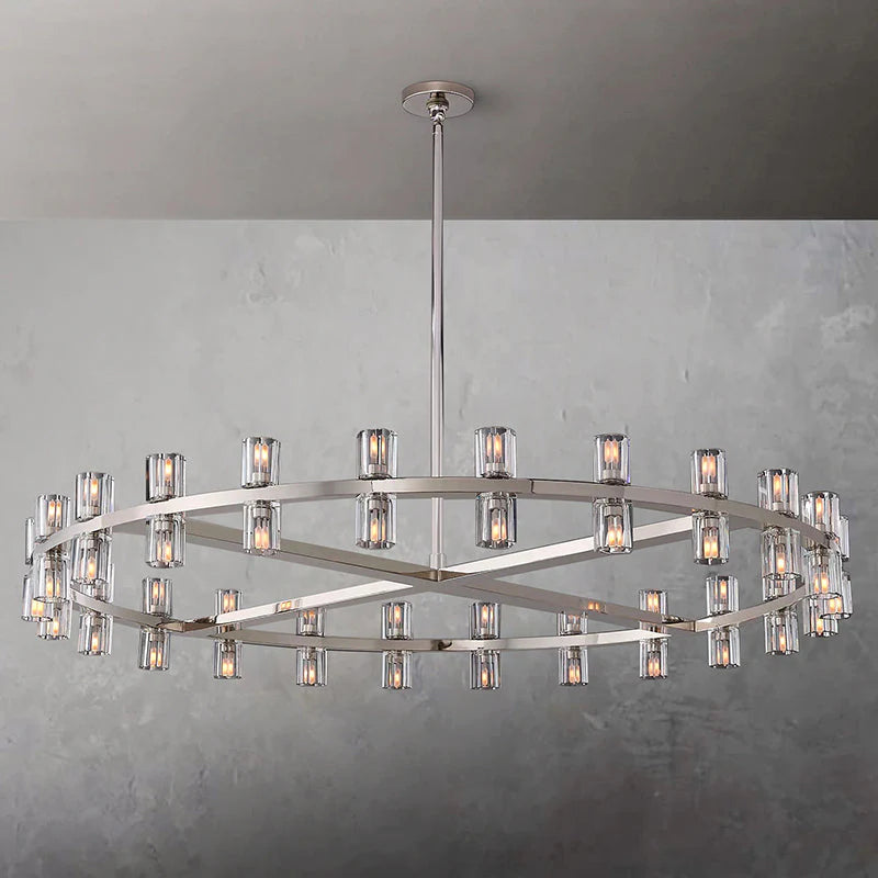 Arcachon 2 Tierd Round Chandelier 60"