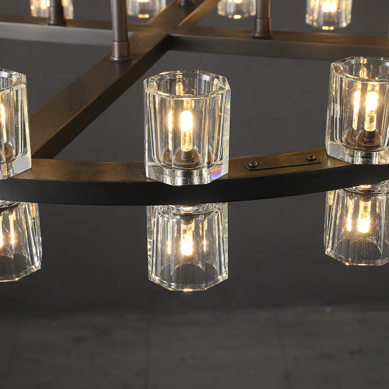 Arcachon 2 Tierd Round Chandelier 60"
