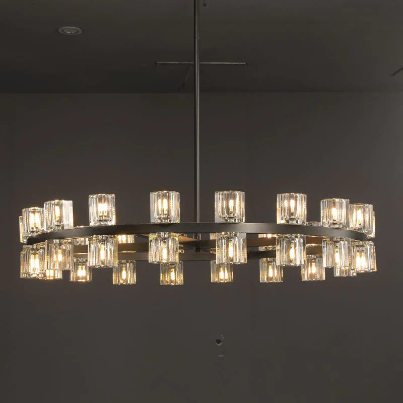 Arcachon 2 Tierd Round Chandelier 60"