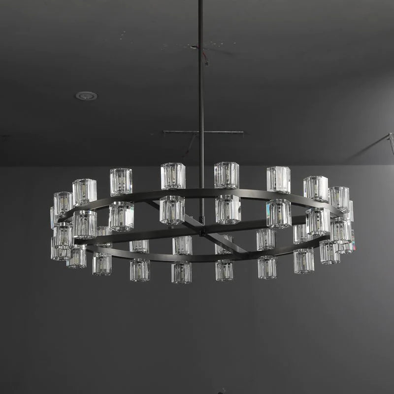 Arcachon 2 Tierd Round Chandelier 60"