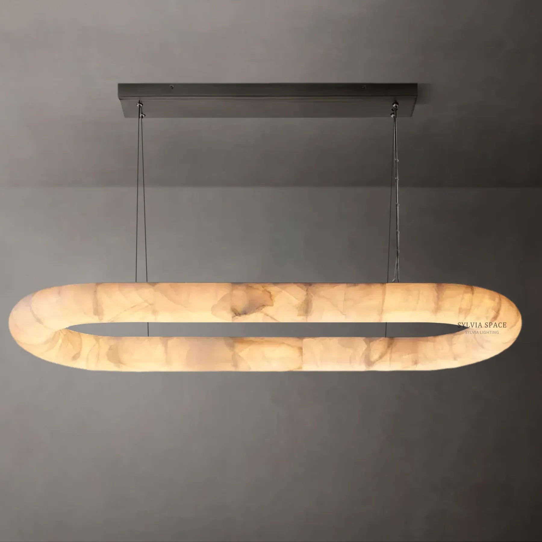 Rivager Lisse Oval Chandelier 57" 74"
