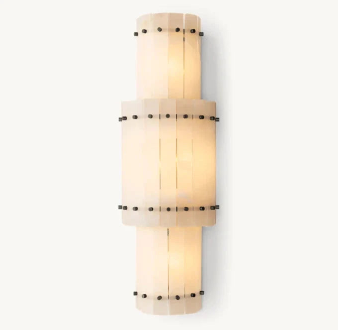 San Marco Alabaster Grand Round Sconce