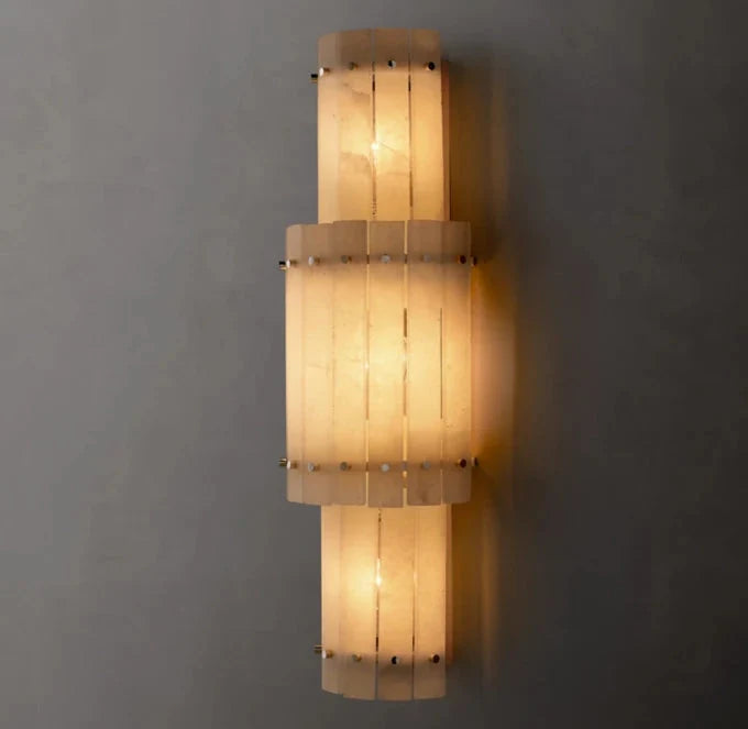 San Marco Alabaster Grand Round Sconce