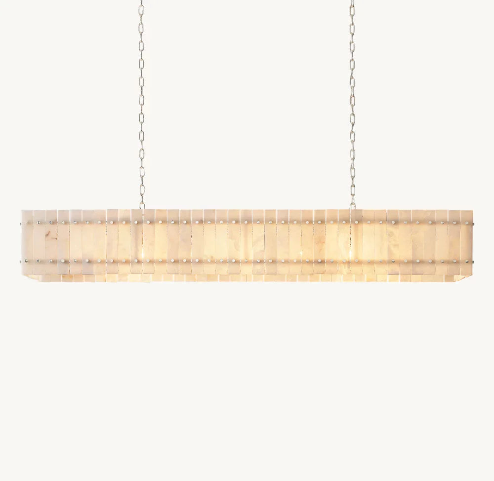 San Marco Alabaster Linear Chandelier 72"