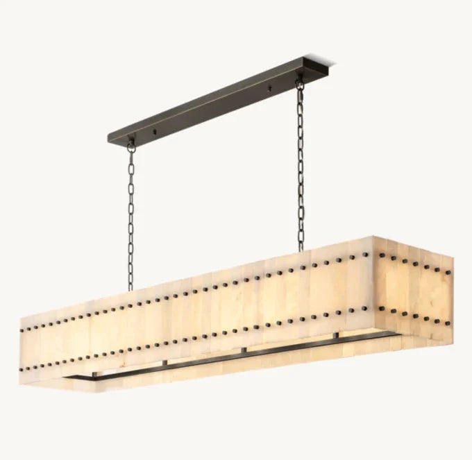 San Marco Alabaster Linear Chandelier 72"