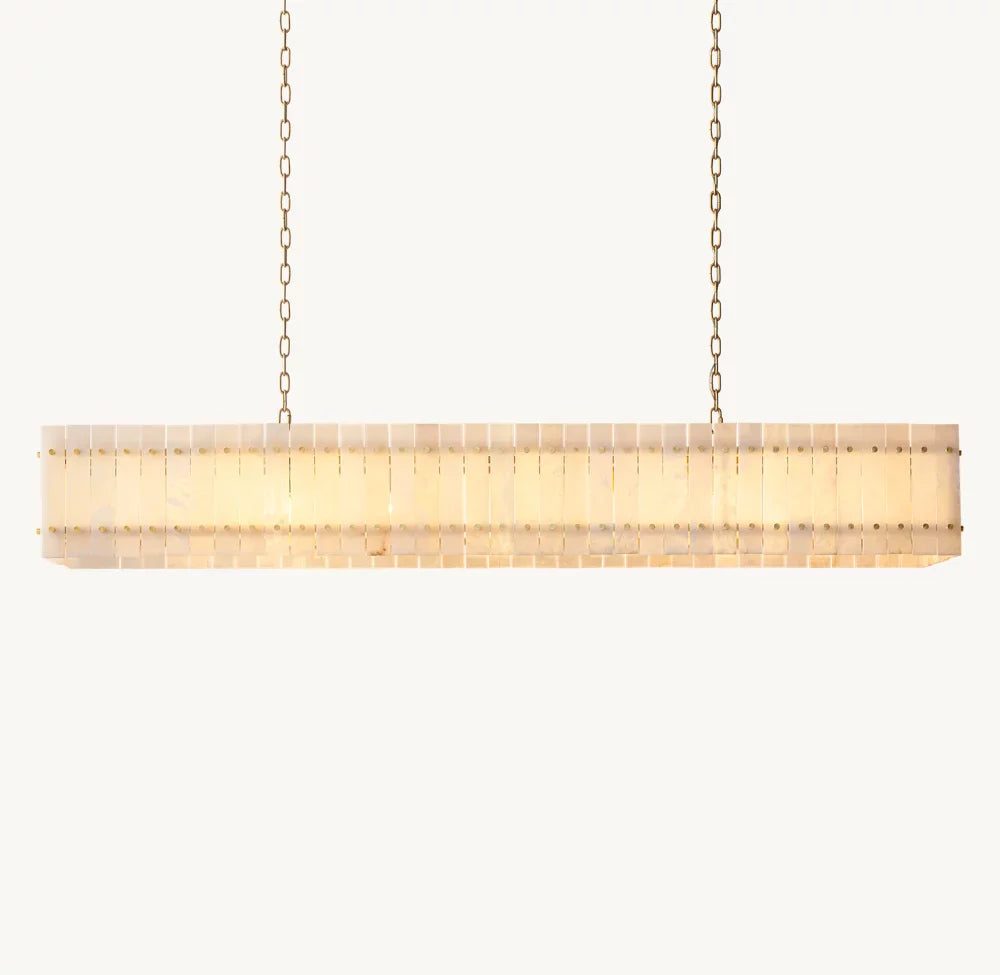 San Marco Alabaster Linear Chandelier 72"