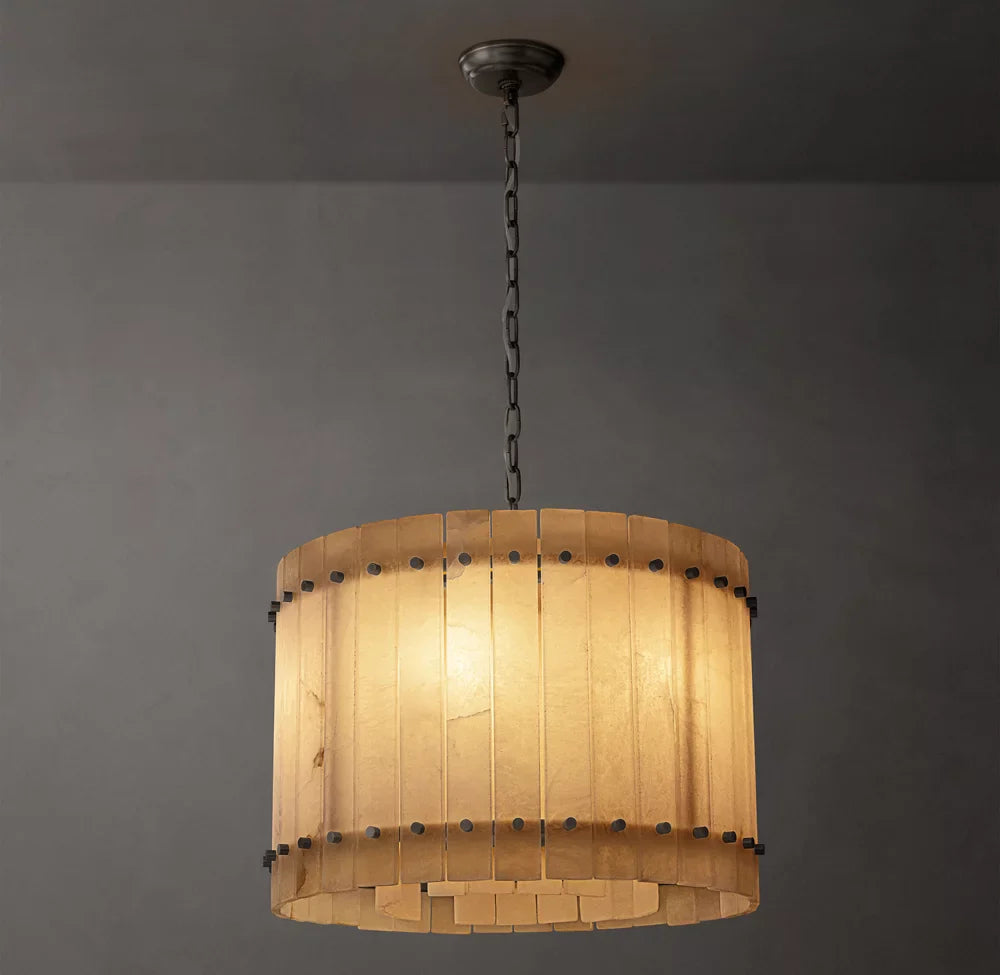 San Marco Alabaster Round Chandelier 22"
