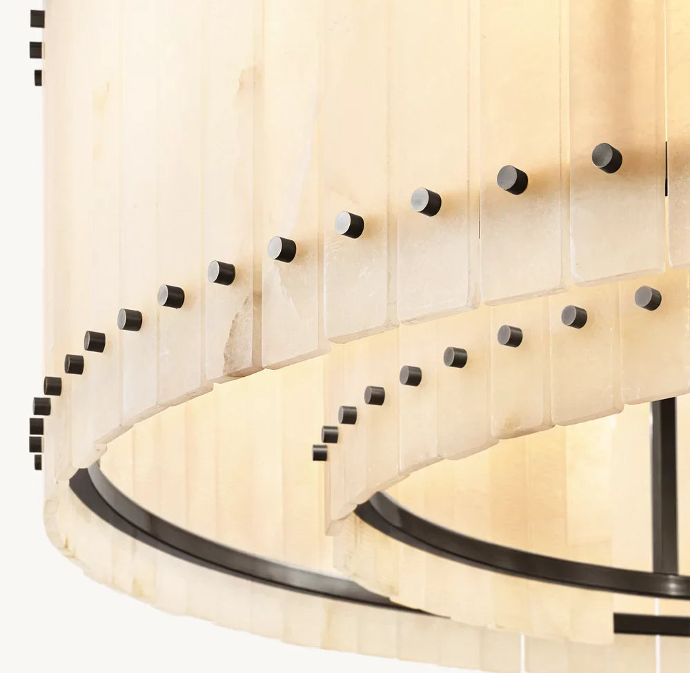 San Marco Alabaster Round Chandelier 60"