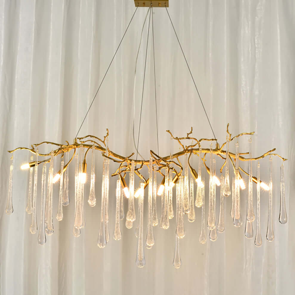 Aqua Makrama Chandeliers 33.5" 41" 49" 59" 71"L