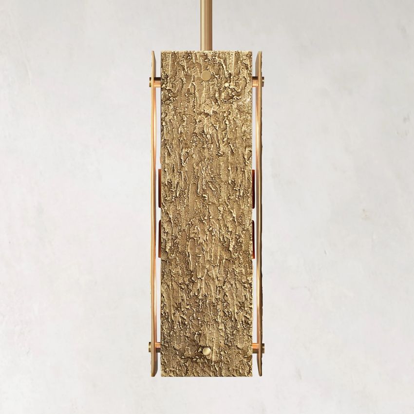 Vouvany Rectangular Pendant 19"