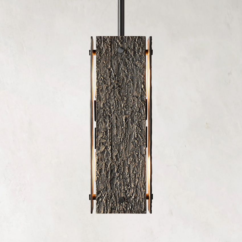 Vouvany Rectangular Pendant 19"