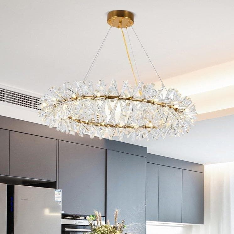 Modern Stylish Ring Crystal Chandelier 24" 32" 40"D