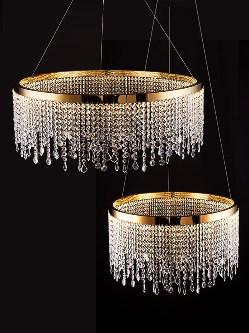 Modern Crystal Tassel Pendant Ring Crystal Chandelier