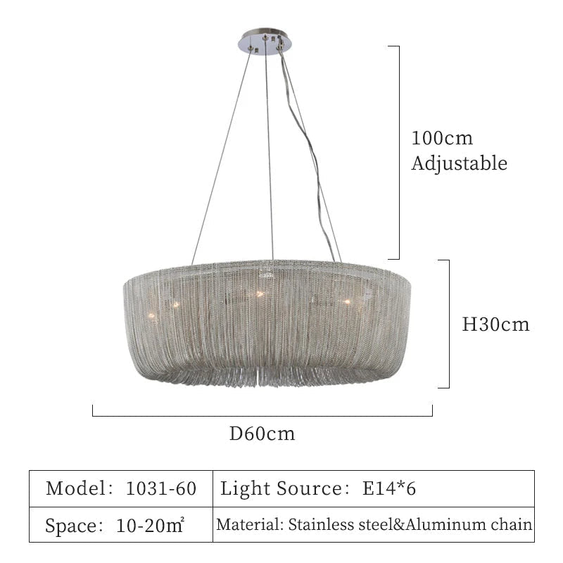 Teresa Cadena Chain Tassel Chandelier