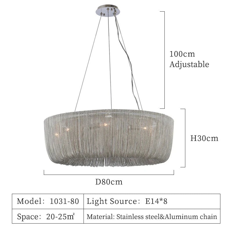 Teresa Cadena Chain Tassel Chandelier